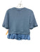 Ulla Johnson Size S Light Blue Cotton & Bamboo Short Sleeve Sweatshirt Top Light Blue / S