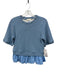 Ulla Johnson Size S Light Blue Cotton & Bamboo Short Sleeve Sweatshirt Top Light Blue / S