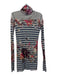Jean Paul Gaultier Size L Gray, Blue, Multi Polyamide Mesh Stripes & Fruit Dress Gray, Blue, Multi / L