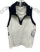 Splits 59 Size S White & Navy Nylon Sleeveless Collar Athletic Top White & Navy / S
