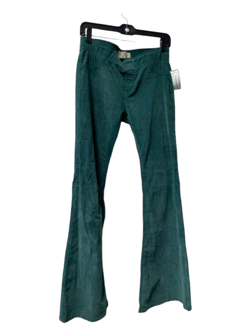 We The Free Size 27 Green Cotton Blend Elastic Waist No pockets Pants Green / 27