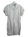 Kal Rieman Size Small Gray Nylon & Cotton Short Sleeve Button Up Collar Dress Gray / Small