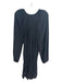 Ramy Brook Size M Black Polyester round split neck Long Balloon Sleeve Dress Black / M