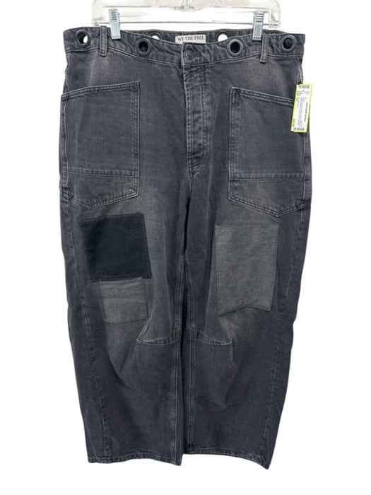 We The Free Size 31 Charcoal Black Cotton Denim Grommet Detail Button Fly Jeans Charcoal Black / 31