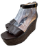 Veronica Beard Shoe Size 8 Dark Chocolate Brown Leather Upper Platform Sandals Dark Chocolate Brown / 8