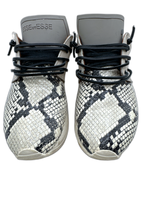 Esse Ut Esse Shoe Size 39 Beige & Black Leather Upper Snakeskin Detail Sneakers Beige & Black / 39