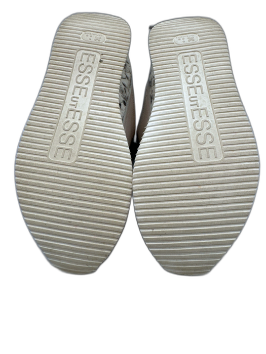 Esse Ut Esse Shoe Size 39 Beige & Black Leather Upper Snakeskin Detail Sneakers Beige & Black / 39