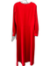 Hunter Bell Size 10 Red Polyester Blend Gathered Button Cuff Maxi Dress Red / 10