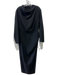 Oscar The Collection Size 46 / M Black Polyester Blend Side Ruching Midi Dress Black / 46 / M
