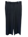 Veronica Beard Size M Black Polyester Mid Rise Zip & Hook Wide Leg Pants Black / M
