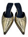 Tony Bianco Shoe Size 8.5 Gold Leather Upper Foil Pointed Toe Mid Heel Mules Gold / 8.5