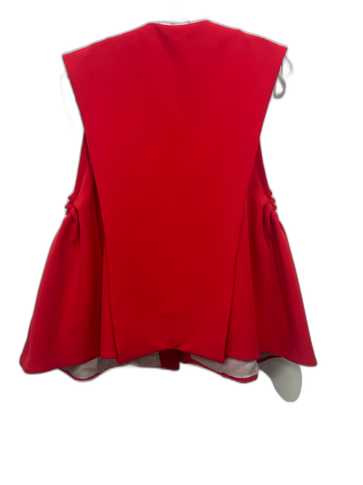 Julia Allert Size M Red Viscose Blend Gathered Detail Side Pockets Vest Red / M