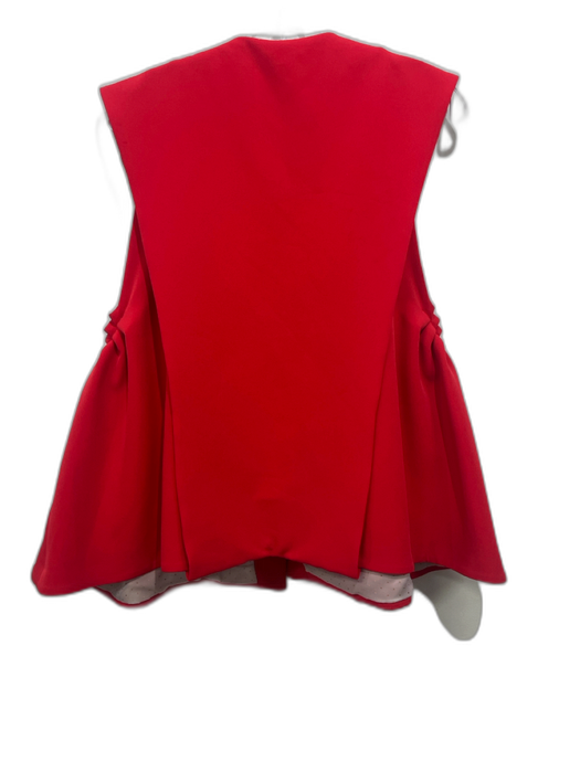 Julia Allert Size M Red Viscose Blend Gathered Detail Side Pockets Vest Red / M