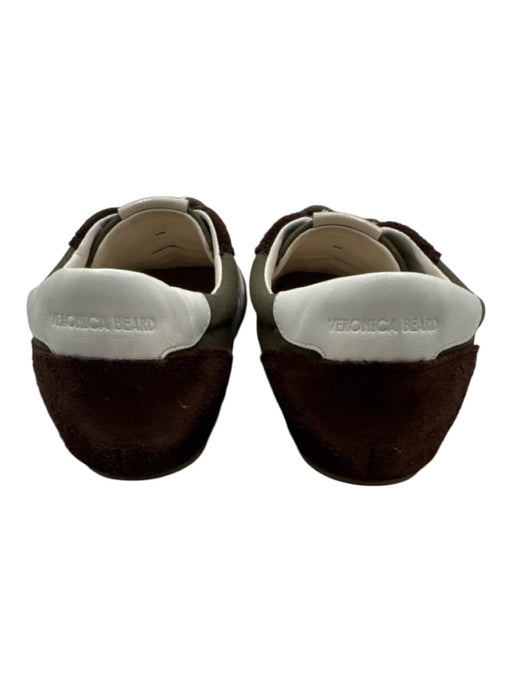 Veronica Beard Shoe Size 9 olive green, brown, cream Canvas & Suede Sneakers olive green, brown, cream / 9