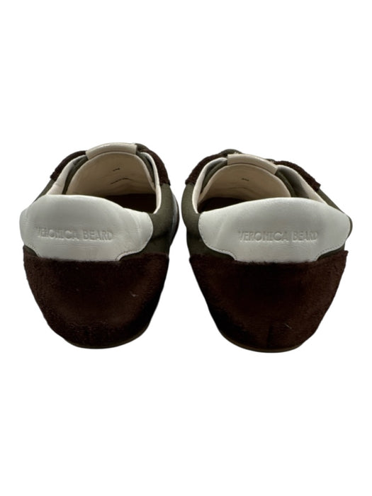 Veronica Beard Shoe Size 9 olive green, brown, cream Canvas & Suede Sneakers olive green, brown, cream / 9