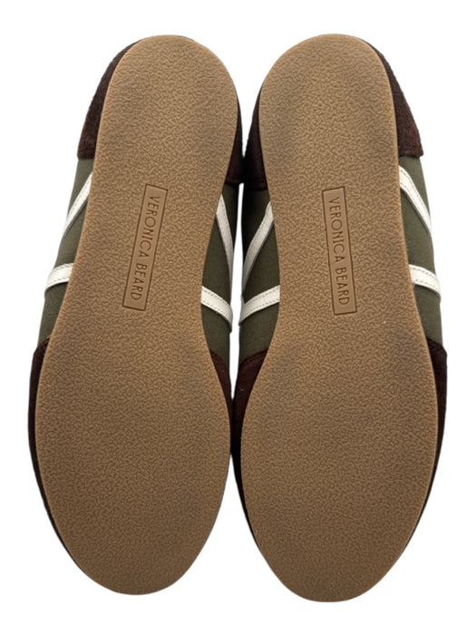 Veronica Beard Shoe Size 9 olive green, brown, cream Canvas & Suede Sneakers olive green, brown, cream / 9