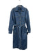 Veronica Beard Size 10 Medium Wash Cotton Denim Long Sleeve Button Front Dress Medium Wash / 10