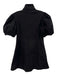 Hyacinth House Size Large Black Cotton Denim Cotton Blend Zip Front Collar Dress Black / Large