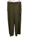 Sezane Size 42 Olive Green Wool Blend High Rise Sailor Buttons Side Zip Pants Olive Green / 42