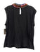 Cinq a Sept Size Medium Black & Multi Cotton Sleeveless Heathered Top Black & Multi / Medium