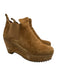 Pedro Garcia Shoe Size 39 Tan Brown Suede Upper Rods Chelsea Platform Booties Tan Brown / 39