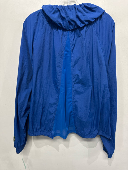 Daily Drills Size M / L Blue Nylon Blend Half Zip Drawstring Neck Jacket