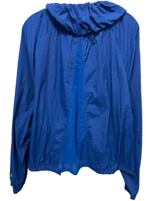 Daily Drills Size M / L Blue Nylon Blend Half Zip Drawstring Neck Jacket