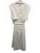 Porridge Size Large Cream White Rayon Blend Cap Sleeve Mock Collar Dress Cream White / Large