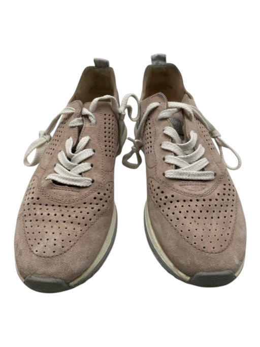 Pedro Garcia Shoe Size 39 Taupe Suede Perforated Laces Platform Trainer Sneakers Taupe / 39