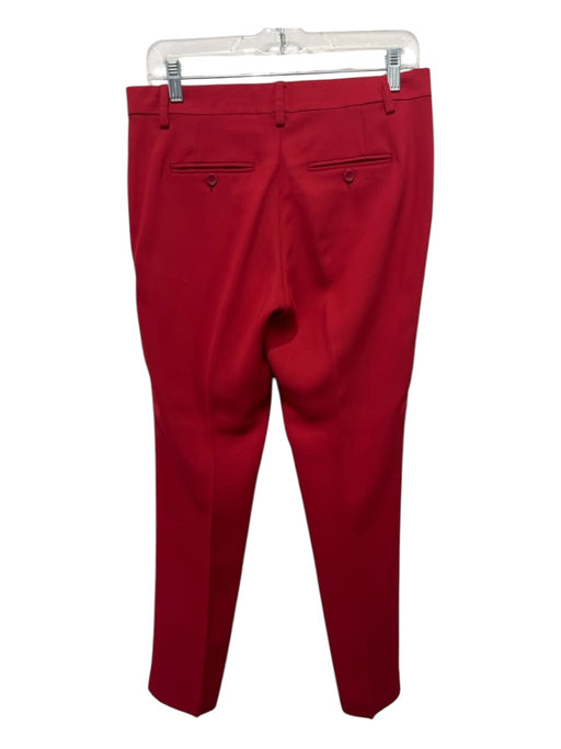 Etro Size 42 Red Viscose Low Rise Button & Zip Front Trouser Pants Red / 42