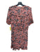 Veronica Beard Size 6 salmon & multi Silk Blend Ruffle Floral Pattern Dress salmon & multi / 6