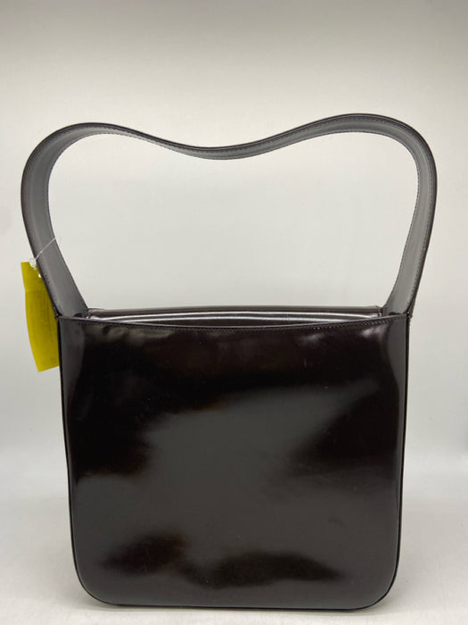 Gucci Dark Brown Patent Leather embossed Shoulder Bag