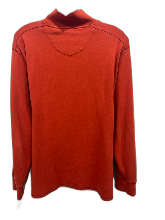 Robert Graham Size L Orange Cotton Solid Quarter Zip Men's Jacket Orange / L