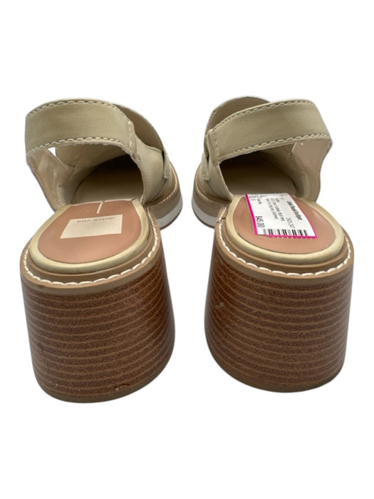 Dolce Vita Shoe Size 8 Cream Synthetic Block Heel Round Toe Sling back Loafers Cream / 8