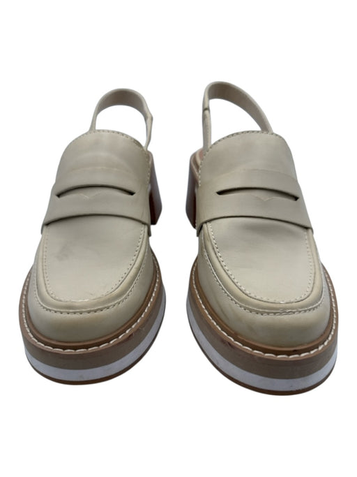 Dolce Vita Shoe Size 8 Cream Synthetic Block Heel Round Toe Sling back Loafers Cream / 8