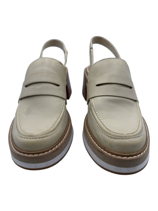 Dolce Vita Shoe Size 8 Cream Synthetic Block Heel Round Toe Sling back Loafers Cream / 8
