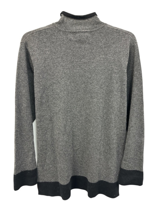 Forte Cashmere Size M Dark Gray Cashmere Long Sleeve High Neck Knit Sweater Dark Gray / M