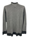 Forte Cashmere Size M Dark Gray Cashmere Long Sleeve High Neck Knit Sweater Dark Gray / M