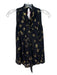 Diane Von Furstenberg Size 0 Black & Gold Metallic Sleeveless Knot Detail Top Black & Gold / 0