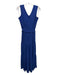 J. McLaughlin Size 2 dark blue Polyester Sleeveless V Neck Tiered Midi Dress dark blue / 2