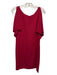 Theory Size 2 Blood Red Acetate Blend Slice Short Sleeves Back V Back Zip Dress Blood Red / 2
