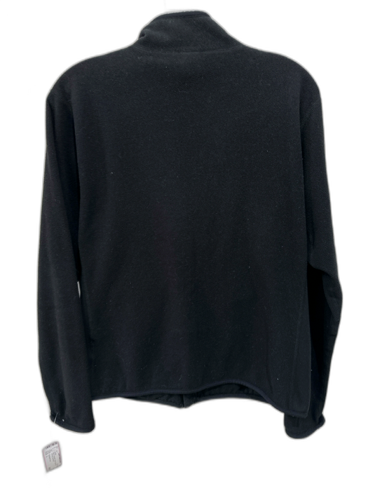 The North Face Size L Black Polyester Fleece High Neck Front Zip Jacket Black / L
