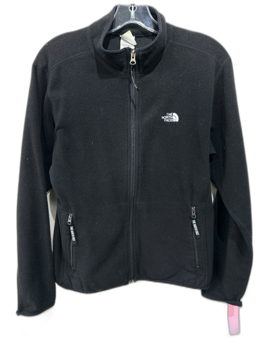 The North Face Size L Black Polyester Fleece High Neck Front Zip Jacket Black / L