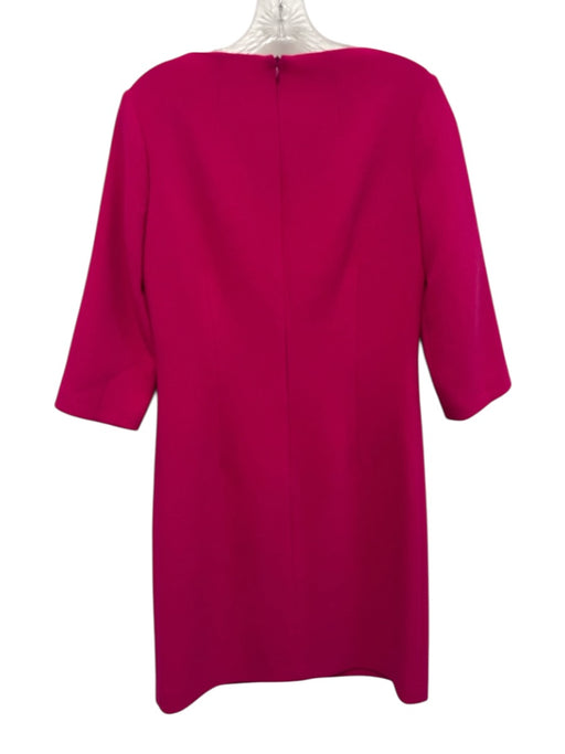 Michael Kors Collection Size 4 Hot pink Virgin Wool 3/4 Sleeve Wide Neck Dress Hot pink / 4