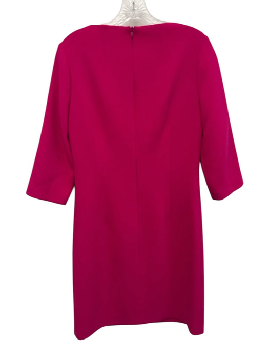 Michael Kors Collection Size 4 Hot pink Virgin Wool 3/4 Sleeve Wide Neck Dress Hot pink / 4