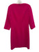 Michael Kors Collection Size 4 Hot pink Virgin Wool 3/4 Sleeve Wide Neck Dress Hot pink / 4
