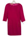 Michael Kors Collection Size 4 Hot pink Virgin Wool 3/4 Sleeve Wide Neck Dress Hot pink / 4