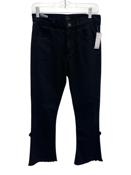 Citizens of Humanity Size 26 Black Cotton Denim Zip Fly High Rise Raw Hem Jeans Black / 26