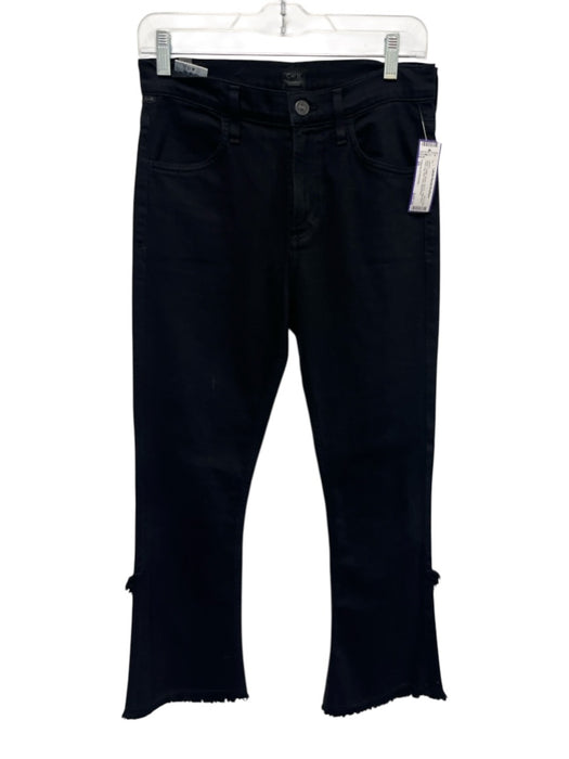 Citizens of Humanity Size 26 Black Cotton Denim Zip Fly High Rise Raw Hem Jeans Black / 26