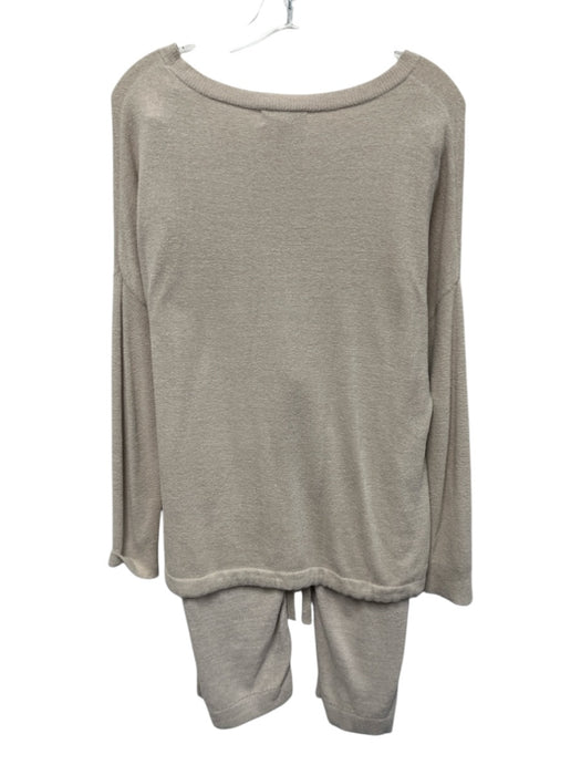Barefoot Dreams Size XS Beige Nylon & Viscose Shimmer Pajamas Pant Set Beige / XS
